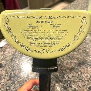 Vintage Mirro Folding Puffy and French Omelet Pan with Printed Recipes